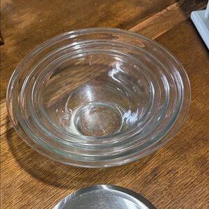 Pyrex Clear Glass nesting  Mixing Bowls 322 323 325